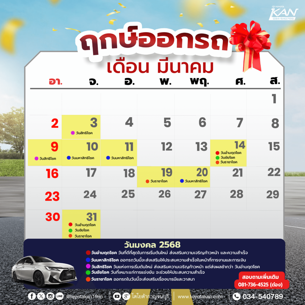 33-01-1024x1024 ฤกษ์งามยามดี ฤกษ์ออกรถ 2568